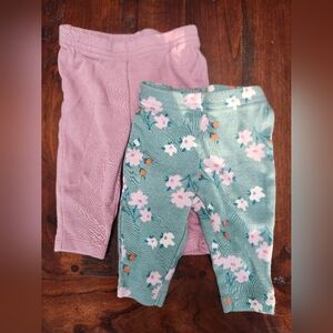 Carter's Teal and Pink Flowers Pants Set